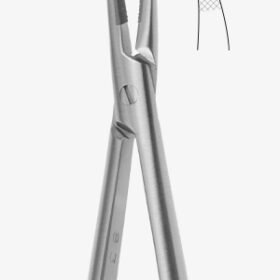 Nõelahoidja 1922/D/TC Castroviejo 180mm kaarjas lukustusmehanismiga Tungsten Carbid otstega